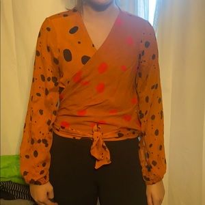 Blank London wrap top